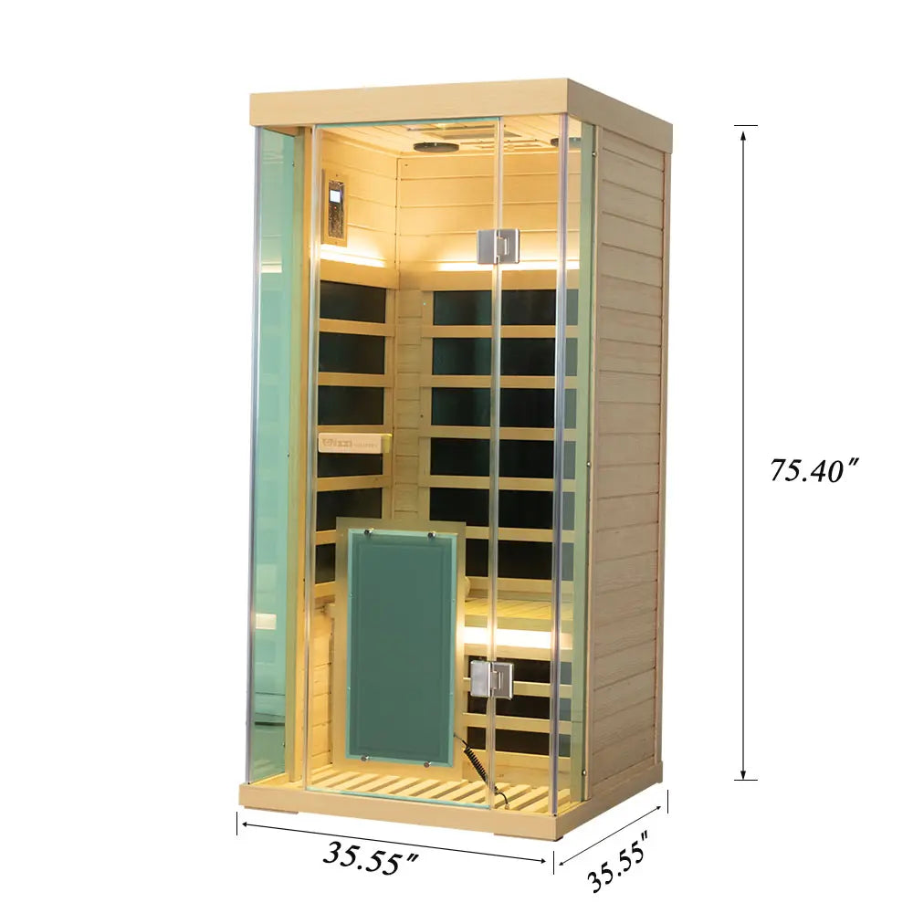 WizziSauna-1 Person Far Infrared Sauna (Hemlock)