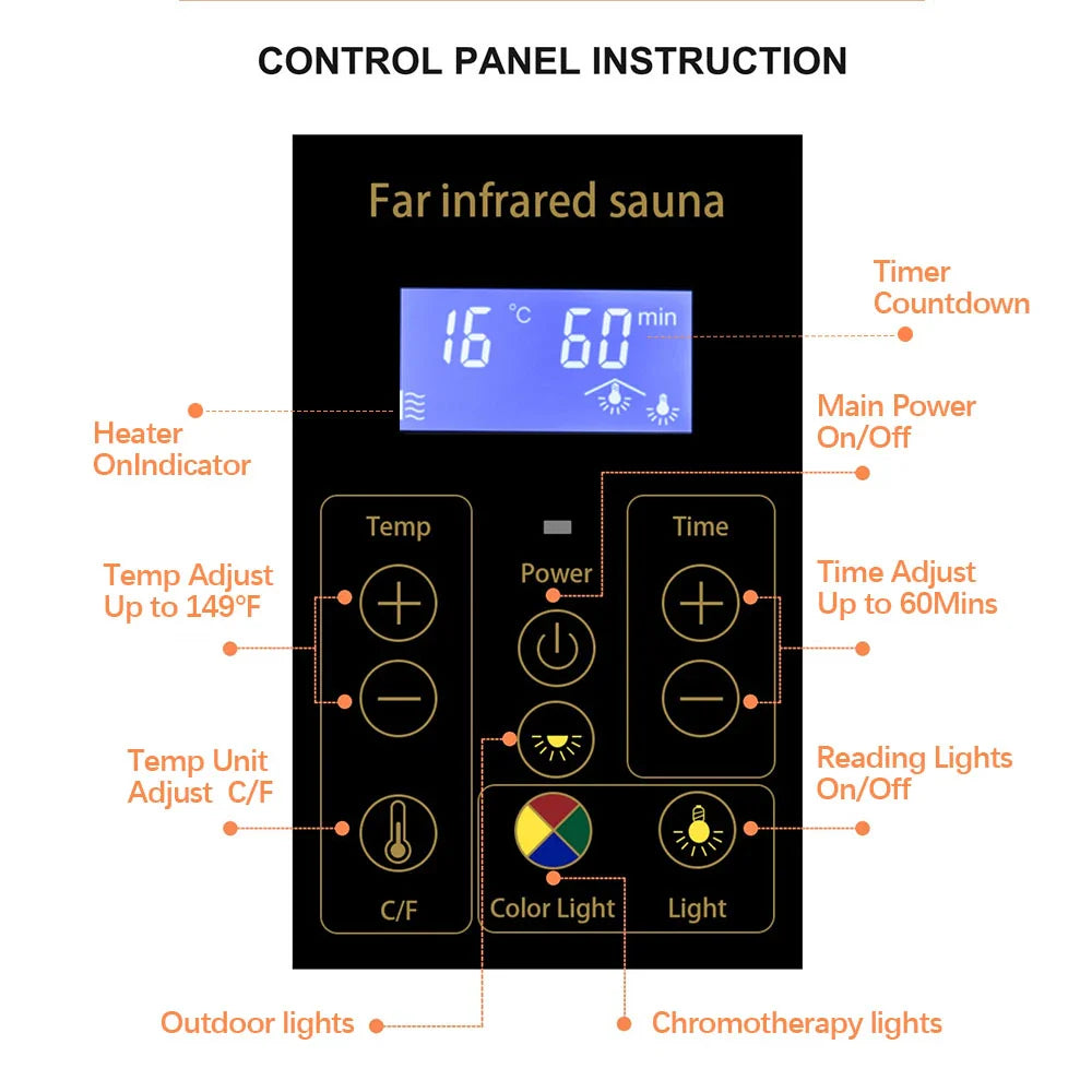 WizziSauna-1 Person Far Infrared Sauna (Red Cedar)