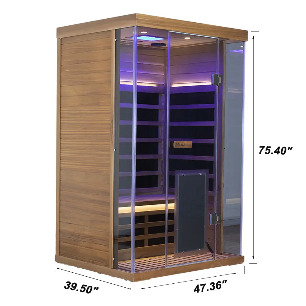 WizziSauna-2 Person Far Infrared Sauna-Red Cedar