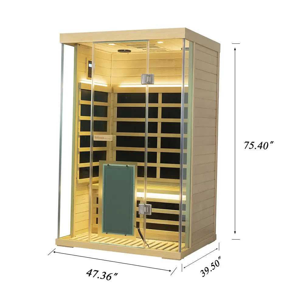 WizziSauna-2 Person Far Infrared Sauna-Hemlock
