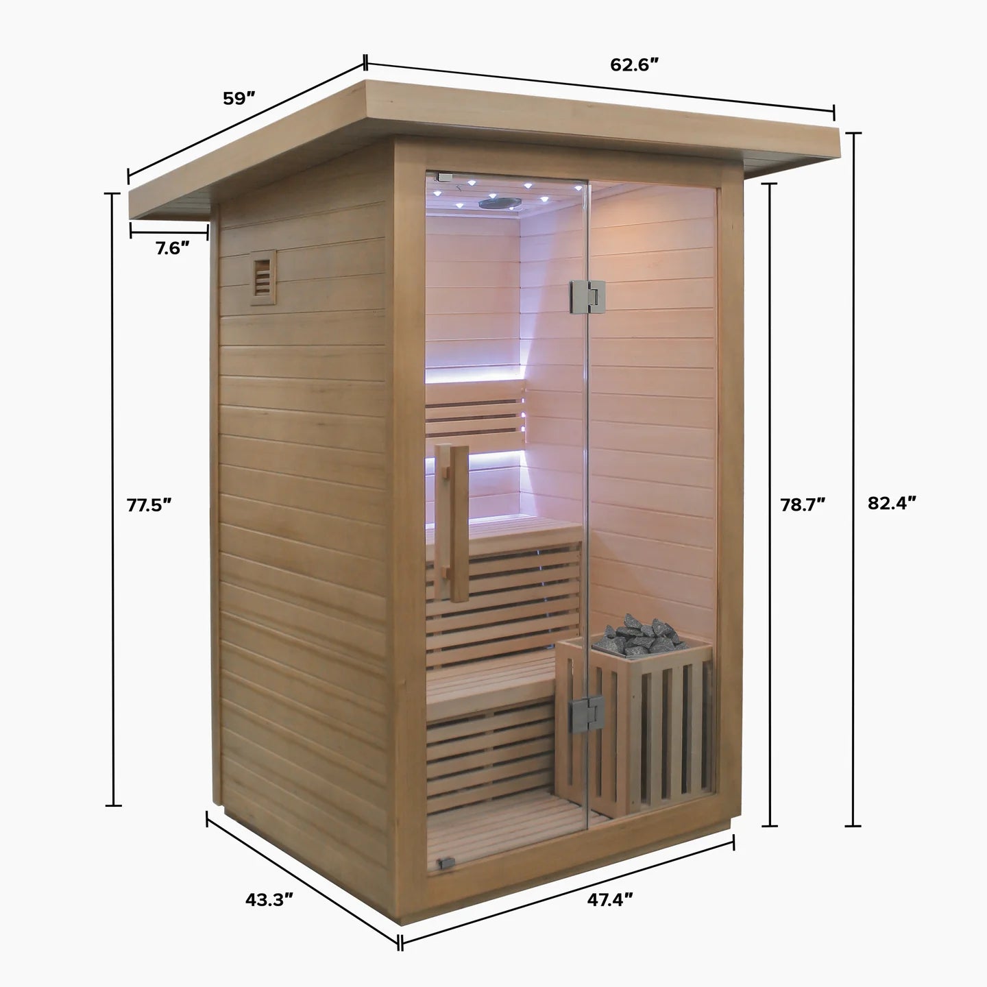 Revive-2 Person Traditional Dry Heat Sauna