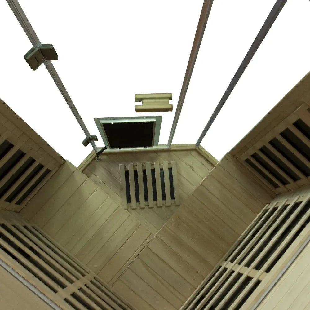 WizziSauna-2 Person Far Infrared Sauna-Hemlock (Corner)