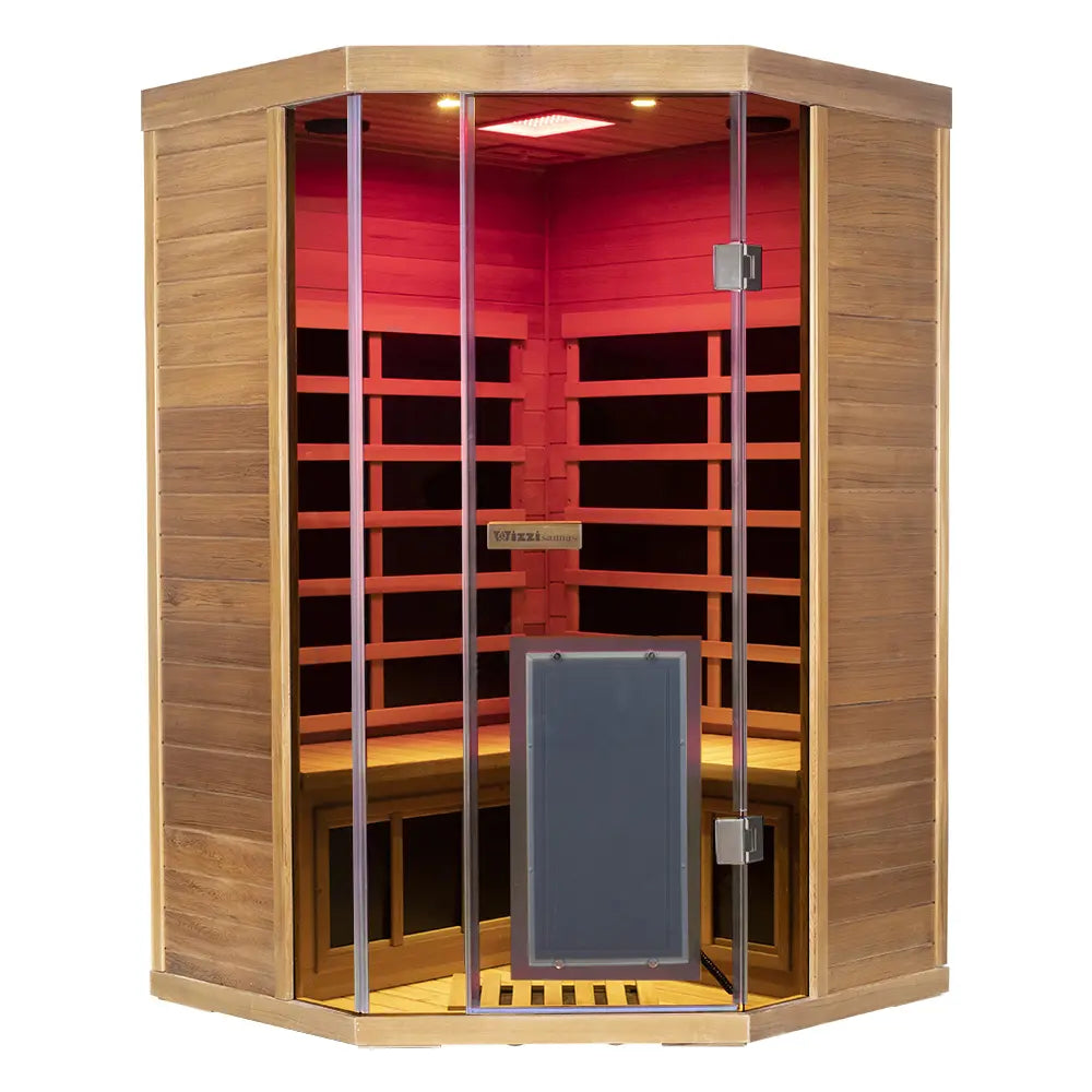 WizziSauna-2 Person Far Infrared Sauna-Red Cedar (Corner)